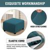 Stretch Ottoman Cover Round Footstools Covers Velvet Jacquard Foot Stool Large Ottoman Slipcover,Anti-Slip Foot Stool Furniture Protector with Elastic Bottom for Living Room Bedroom ( Color : #36 , Si view 4
