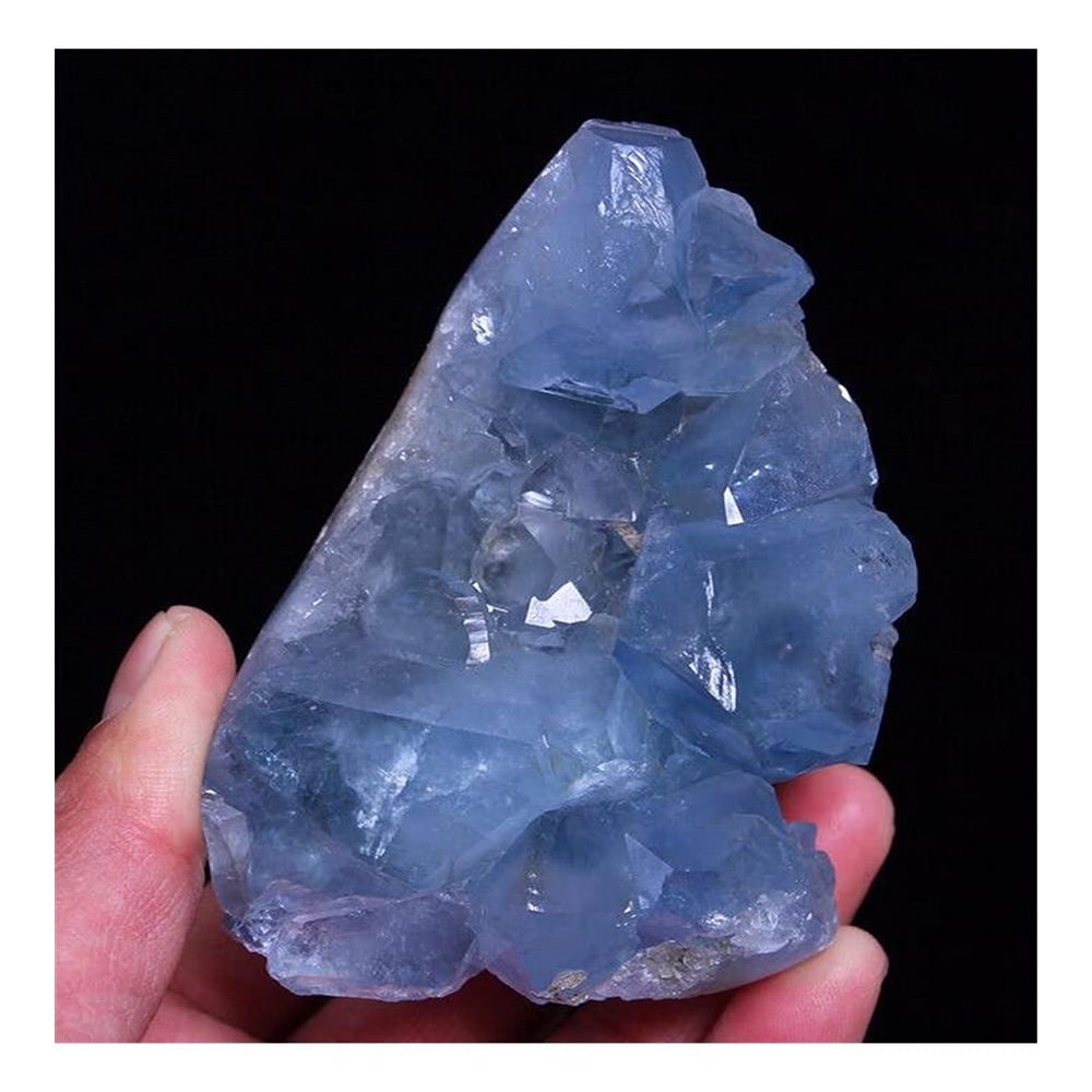 SaDity Natural Crystal Polished Sparkling Blue CelestiteGeode MineralSpecim