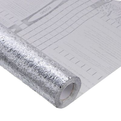 HARFINGTON Silver Peel and Stick Countertops 23.6"x197" Self Adhesive Aluminum Foil Kitchen Backsplash Contact Paper for Kitchen Countertop Drawer Shelf Liner