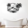 CozyNest Interiors Metal Palm Tree Wall Art, Black, 29" x 18", Modern Tropical, Vertical, Indoor, Living Room, Bedroom, Study Room view 3