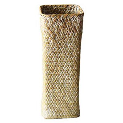 Luejnbogty Rattan Flower Vase Bamboo Baskets Decoration Vases Flower Fruit Basket Flower Vase Tall Vases for Home Decor White