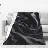 Black Silk Wrinkle Print Blanket Soft Cozy Throw Blanket Warm Flannel Throw Blankets Lightweight Fleece Blanket Plush Air Conditioner Blanket for Chair Bedroom Couch Bed Outdoor Travel 80"x60" view 1