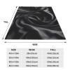 Black Silk Wrinkle Print Blanket Soft Cozy Throw Blanket Warm Flannel Throw Blankets Lightweight Fleece Blanket Plush Air Conditioner Blanket for Chair Bedroom Couch Bed Outdoor Travel 80"x60" view 3