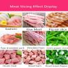 Meat Cutter Slicer Meat Cutting Machine 850w Home Commercial Electric Stainless Steel Chicken Fish Beef Meat Vegetable Slicer For Home Kitchen Use Restaurant Deli,7.0mm view 2