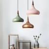 LED Modern Chandelier Lamp, - Personality Color Pendant Light, - Style Chandelier, Single Head Metal Hanging Lamp, Ceiling Light, Lighting Fixture Compatible with Restaurant Bar Decoration,Modern LED view 2