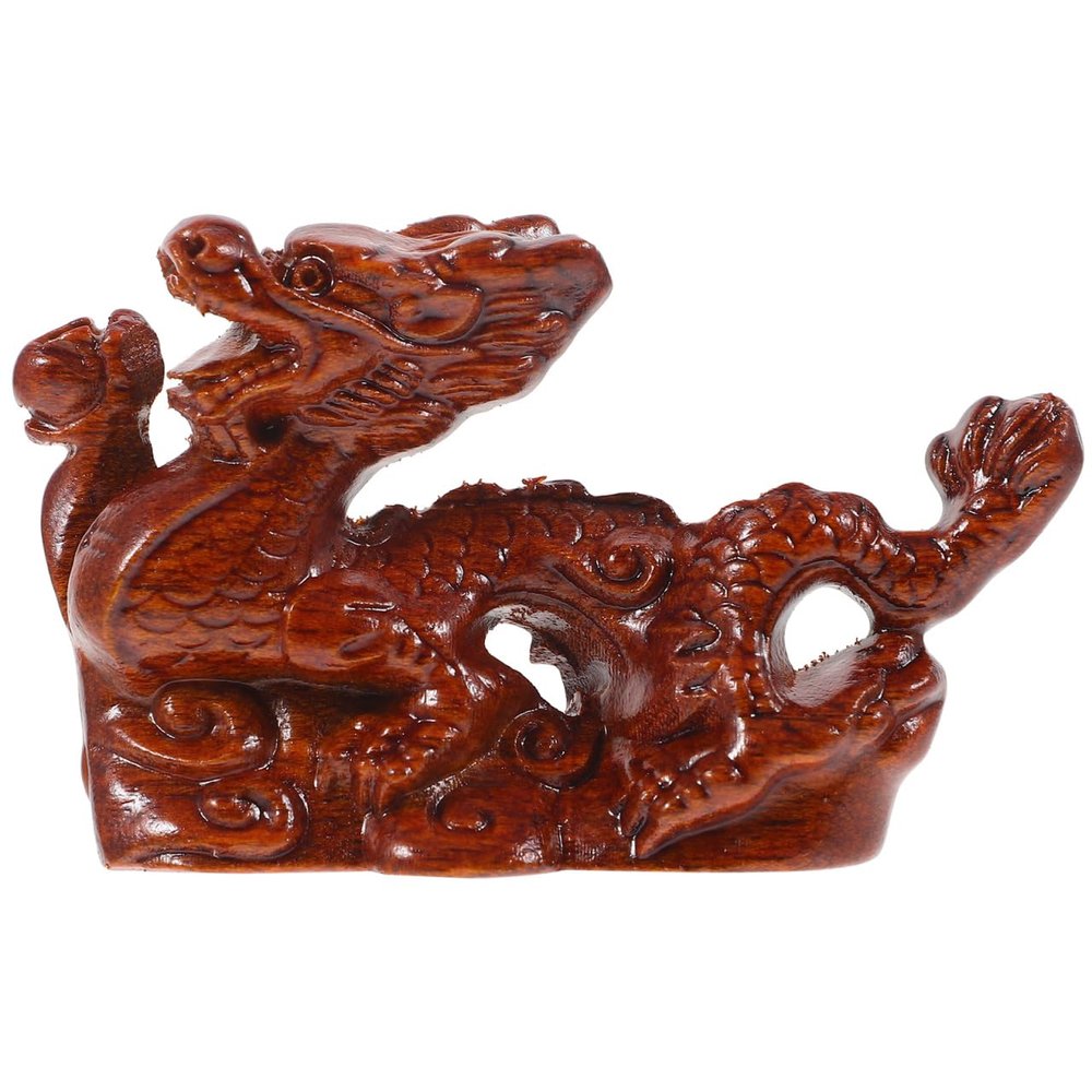 BESPORTBLE Chinese Dragon Statue Fengshui Dragon Statue Chinese Zodiac Characters for Table Decor Car Decoration