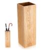 Zerodeko Wooden Umbrella Stand Bucket with Newspaper Tray Freestanding view 1