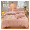 Zixmix Padded Bedding Set Milk Velvet Warm Four Piece Set Thickened Duvet Cover Sheet Pillowcase King Size Bedroom Decorations,Bedding view 3