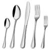 WHIERGGIN Silverware Set, 30 Piece Silver Stainless Steel Cutlery Set Steak Knife Fork Spoon Dessert Tableware view 1
