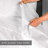 1000 Thread-Count 100% Egyptian Cotton 3 Piece Duvet Cover and Pillow Shams, Premium Hotel Comforter Quilt Cover Sateen Weave with Zipper Closure, Corner-Ties - Full, Taupe view 4