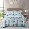 Travan King Size Beach Quilt, Ultra Soft & Fade Resistant Coastal Quilt Set with 2 Shams, Ocean Theme for All Season, Ancient Mark-02 view 1