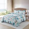 Travan King Size Beach Quilt, Ultra Soft & Fade Resistant Coastal Quilt Set with 2 Shams, Ocean Theme for All Season, Ancient Mark-02 view 2