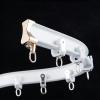 Hospital Curtain Track System RV Curtain Bendable Curtain Track Hospitals Clinics Room Divider, Ceiling/Wall Mount White Curtain Rail Rod for Rvs, L Shape/U Shape/Bay Windows ( Color : Ceiling Mount , view 1