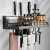 Dxcaicc Kitchen Organizers and Storage,Wall Mount Utensil Rack with Hooks,Spice Hanging Utensil Holder,Storage Shelves for Seasoning,Cookware,Cutlery,Towel,50cm/19.6in view 1