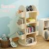 GAMAK Rotating Bookshelf Tower Wood, 4 Tier Rotating Bookshelf for Youth Small Corner Bookcase with Small Footprint, Visible Display Shelf Organizer for Home (Size : Simple) view 2