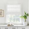 TWOPAGES Linen Roman Shades for Windows Custom Cordless Blinds for Indoor Windows,French Doors,Bedroom, Living Room, Bathroom(Beige White, Custom Made) view 1