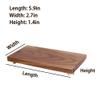 Handmade Walnut Solid Wood Rectangular Modern Pedestal Vase Collected Stone Ornament Brass Statue Craft Wooden Riser Base view 2