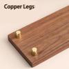 Handmade Walnut Solid Wood Rectangular Modern Pedestal Vase Collected Stone Ornament Brass Statue Craft Wooden Riser Base view 3