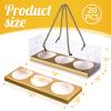 Thenshop 20 Pack Gold Clear Cupcake Boxes with Handle and Inserts, 9 x 3 x 3 Inch 3 Count Cupcake Carrier Boxes for Wedding, Anniversary, Party Favors and Dessert Gifts view 2