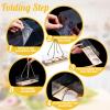 Thenshop 20 Pack Gold Clear Cupcake Boxes with Handle and Inserts, 9 x 3 x 3 Inch 3 Count Cupcake Carrier Boxes for Wedding, Anniversary, Party Favors and Dessert Gifts view 3