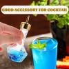 ABOOFAN Bitters Bottle 30ml Dasher Bottles With Dash Top Cocktail Making Clear Glass Shaker Bar Wine Mixer For Bartender Bar Tool Golden view 4