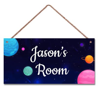 Personalized Universe Sign Customized Wall Art Decoration Exquisite Decorative Signs for Kids Baby Room Wall Art Decor Outer Space Stars Theme Decor Nursery Decor For Boys Room