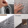 Quadrant Medium Curved Shower Mat,Curved Shower Mats for Bathroom Non Slip Washable Curved Bath Mat Rug Half Round Shower Mat Microfiber Bathroom Carpet Rugs(Blue) view 3