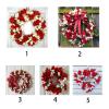 Artificial Tulip Flowers Wreath,40cm Faux Flowers Garland for Front Door,Valentine's Day Mother's Day Party Wedding Home Decorations view 2