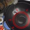 Cast Iron Wok Pan with Wooden Lid - 25cm/28cm/32cm/36 cm Woks and Stir Fry Pans - Chinese Wok with Round Bottom Wok,32cm (25cm) view 4