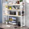 Desktop bookshelf 3 Tier Desktop Bookshelf For Computer Desk - Adjustable Desk Bookcase, Multipurpose Countertop Hutch Bookshelf, Freestanding Storage Display Rack Shelf, For Dorm/Office Desktop Organ view 2