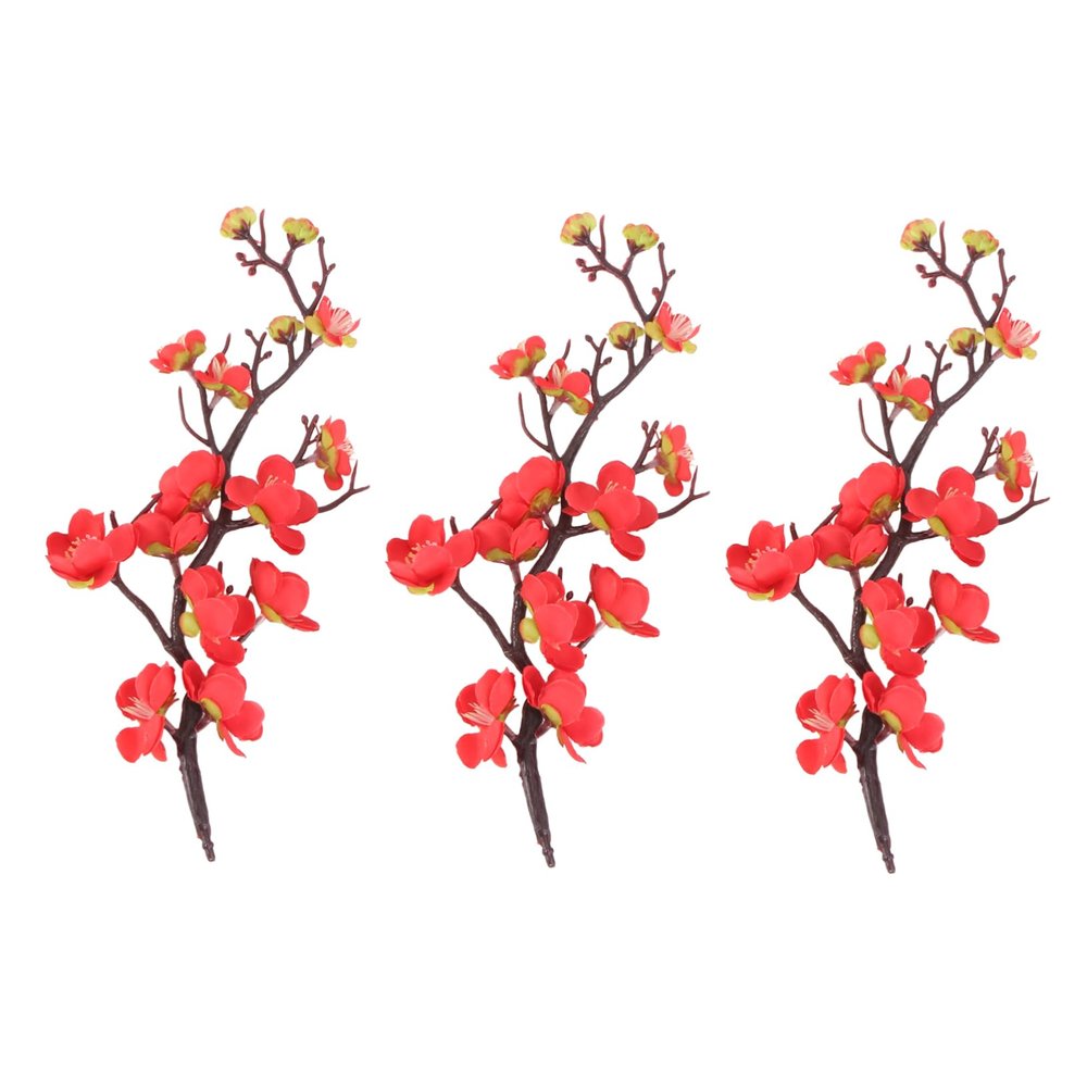 PRETYZOOM Artificial Wintersweet Branch Fake Flower Decor for Wedding Prop Home Hotel Dining Table Adornment
