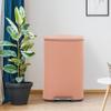 Milo Modern 13 Gallon Metal Household Trash Can Step Foot Pedal Lid for Kitchen with Removable Liner, Pink view 2