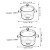Cabilock 2pcs glass pot Accessories cooking utensils pot Electric ceramic heaters stove binaural Double Ear Stew Pot saucepan noodle pot non stick pot, 20.00X16.00X14.00CM, RM757TE4602W904B86ADF8 view 2