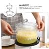Cabilock 2pcs glass pot Accessories cooking utensils pot Electric ceramic heaters stove binaural Double Ear Stew Pot saucepan noodle pot non stick pot, 20.00X16.00X14.00CM, RM757TE4602W904B86ADF8 view 3
