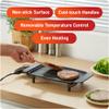 Elite Gourmet EGR8152 Electric 9.75" x 7" Personal Compact Griddle, Cool-touch Handles Non-Stick Surface, Removable/Adjustable Thermostat, Black view 2