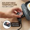 Elite Gourmet EGR8152 Electric 9.75" x 7" Personal Compact Griddle, Cool-touch Handles Non-Stick Surface, Removable/Adjustable Thermostat, Black view 3