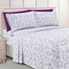 Elegant Comfort Luxury Soft Bed Sheets Paisley Pattern - 1500 Premium Hotel Quality Microfiber Softness Wrinkle and Fade Resistant (6-Piece) Bedding Set, Full, Paisley Purple view 1