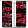 Racing Car Blackout Curtains, Cartoon Hand Painted Abstract Red Speed Car Extreme Sports Window Treatments Drapes for Teens Boys Bedroom Playroom Living Room,2-Panel Set & Rod Pocket63x72in view 2