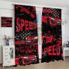 Racing Car Blackout Curtains, Cartoon Hand Painted Abstract Red Speed Car Extreme Sports Window Treatments Drapes for Teens Boys Bedroom Playroom Living Room,2-Panel Set & Rod Pocket63x72in view 4