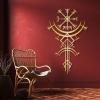 Kewhush Vegvisir Metal Wall Art, Viking Metal Wall Decor, Nordic Mythology Vegvisir Runes and Symbols, Runic Wall Decor, Viking Wall Art, Modern Home Decor Wall Art (41"x25" | 105x64.5 cm, White) view 4