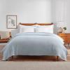 Arkwright Basket Weave Queen Blanket - Case of 4-100% Ringspun Cotton All Season Blankets, Luxury Hotel Quality, Soft on Skin, Breathable, 300 GSM for Bed, Sofa, and Chair, 90 X 90 in, Blue view 3
