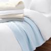 Arkwright Basket Weave Queen Blanket - Case of 4-100% Ringspun Cotton All Season Blankets, Luxury Hotel Quality, Soft on Skin, Breathable, 300 GSM for Bed, Sofa, and Chair, 90 X 90 in, Blue view 4