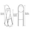 Folding Bar Stool Chair, Breakfast Wooden Round Barstool, 65/70/75cm Kitchen Restaurant Seating, Foldable Bar Stool with Backrest Footrest for Home (Color : Natural, Size : 75cm/30in) view 3