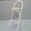 Folding Bar Stool Chair, Breakfast Wooden Round Barstool, 65/70/75cm Kitchen Restaurant Seating, Foldable Bar Stool with Backrest Footrest for Home (Color : Natural, Size : 75cm/30in) view 4