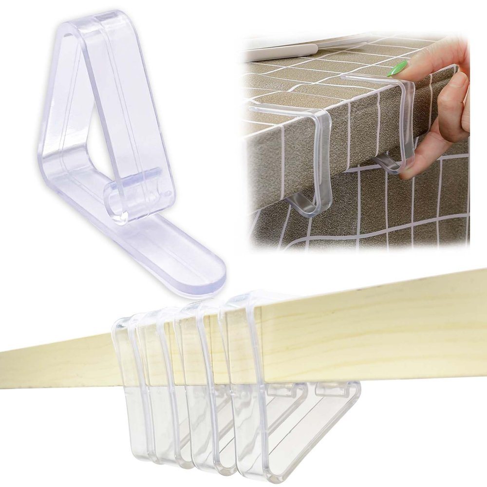 16 Upgraded Tablecloth Clips,Thicker Wider Clear Tablecloth Clips,Plastic Table Cloth Hold Down Clips Table Cloth Holder Cover Clamps for Restaurant Picnics Marquees Weddings Graduation Party.