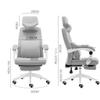 Luo Yi - CN Gaming Chair, Office Chair Ergonomic Desk Chair Mesh Computer Chair Back Support Mid Back Executive Chair Task Rolling Swivel Chair for Back Pain, Grey view 2