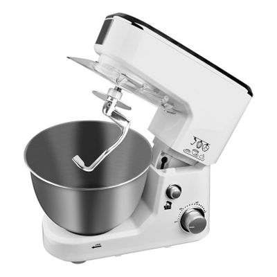 Electric Kitchen Stand Mixer With 5L Removable Stainless Steel Mixing Bowl,6 Speed Control,1000W Power,3 Blender Attachment Dough Hook,Mixing Blade,Egg Whisk ( Color : White , Size : 32*31.5cm )