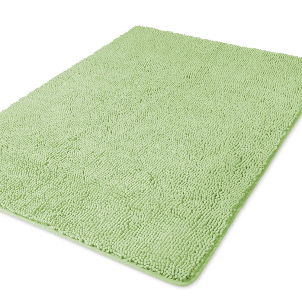 Yeaban Bathroom Runner Rug 40 x 60 Inch Thick Chenille Long Bath Mat | Absorbent and Washable Extra Large Bath Rug Non-Slip, Soft Runner Rug for Bathroom, Shower, Sink - (Seafoam Green)