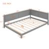 WEALTHKING Mid-Century Modern Solid Wood Daybed Frame with Backrest and Unique Armrest - Elegant Multifunctional Sofa Bed for Home Decor, Sturdy Slats Support, Easy Assembly (Grey,Full) view 2
