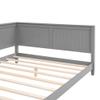 WEALTHKING Mid-Century Modern Solid Wood Daybed Frame with Backrest and Unique Armrest - Elegant Multifunctional Sofa Bed for Home Decor, Sturdy Slats Support, Easy Assembly (Grey,Full) view 4